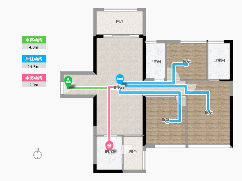 广东省-阳江市-粤沛森林湖-101.75-户型库-动静线