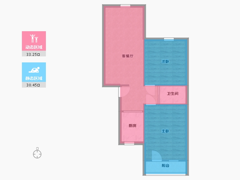 北京-北京市-慧忠里-57.53-户型库-动静分区