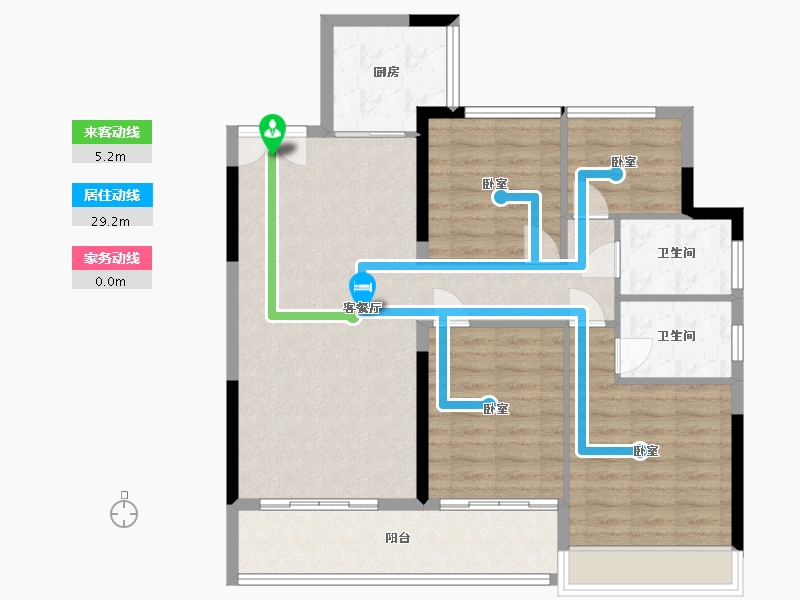 浙江省-温州市-乐清雍华园-99.99-户型库-动静线