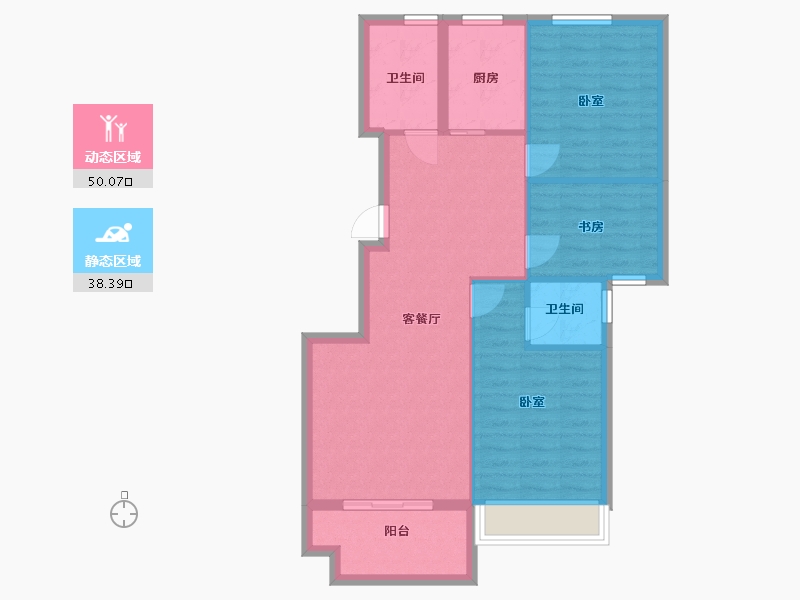 浙江省-嘉兴市-河风雅苑-80.00-户型库-动静分区