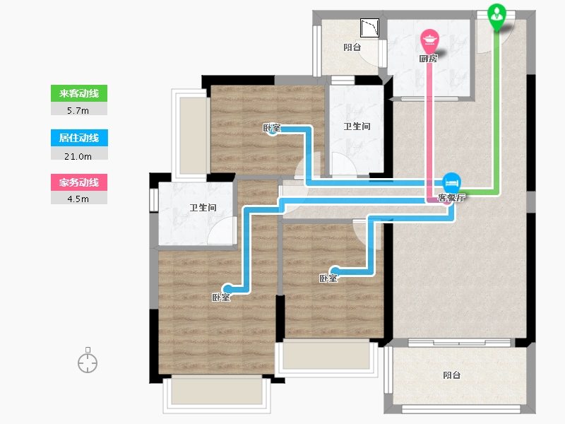 广东省-广州市-敏捷绿湖首府-85.99-户型库-动静线