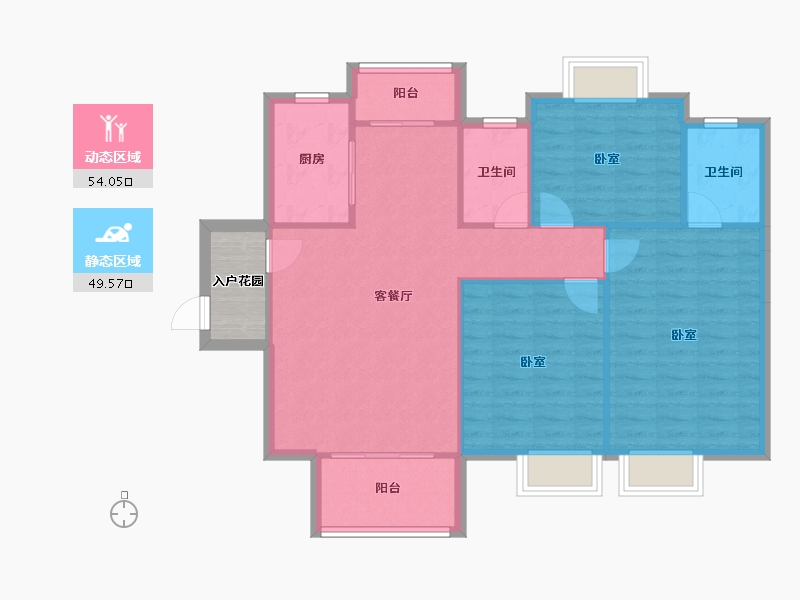 广东省-东莞市-石排国际公馆-98.75-户型库-动静分区