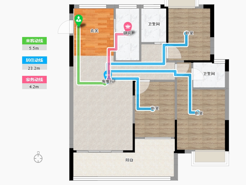 湖南省-邵阳市-江山如画-100.21-户型库-动静线