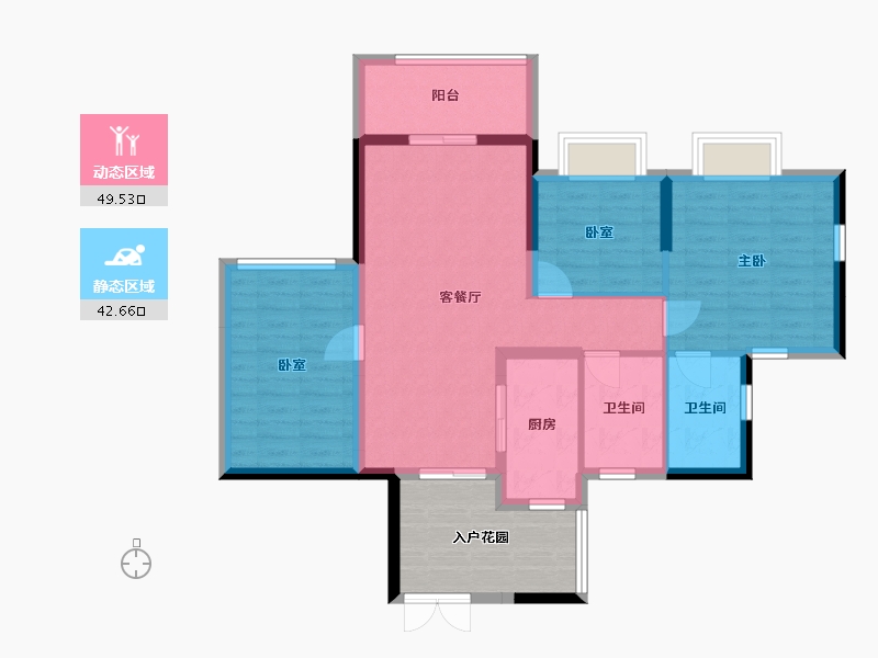 广西壮族自治区-玉林市-中建伴山壹号-91.79-户型库-动静分区