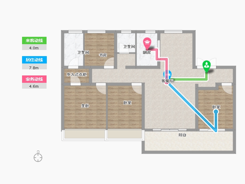 山东省-淄博市-金科集美嘉悦-124.01-户型库-动静线