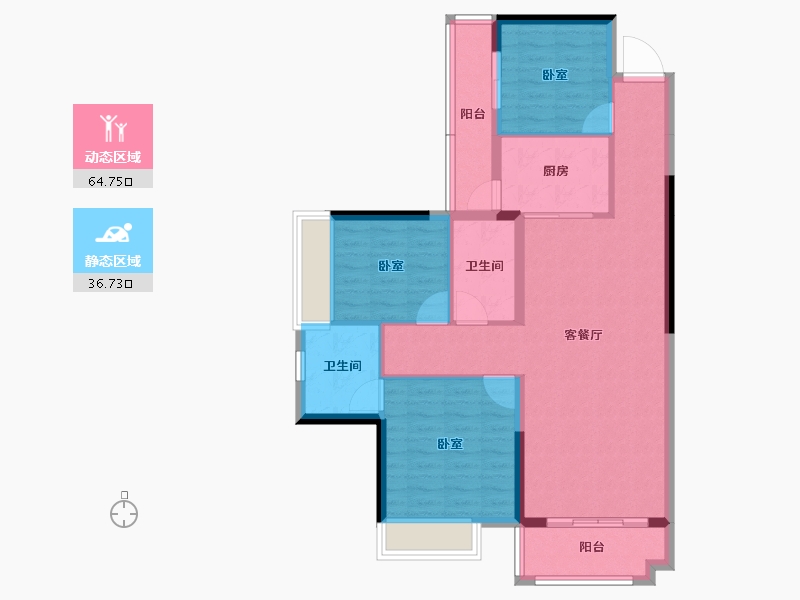 湖南省-衡阳市-创发城1938-91.16-户型库-动静分区