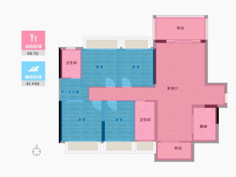 广东省-河源市-中兴体育新城-100.02-户型库-动静分区