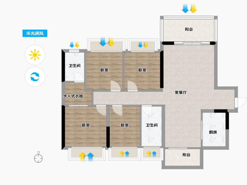 广东省-河源市-中兴体育新城-100.02-户型库-采光通风