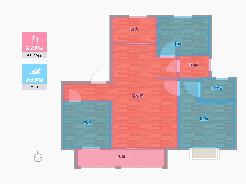 山东省-济宁市-绿郡公馆-101.61-户型库-动静分区