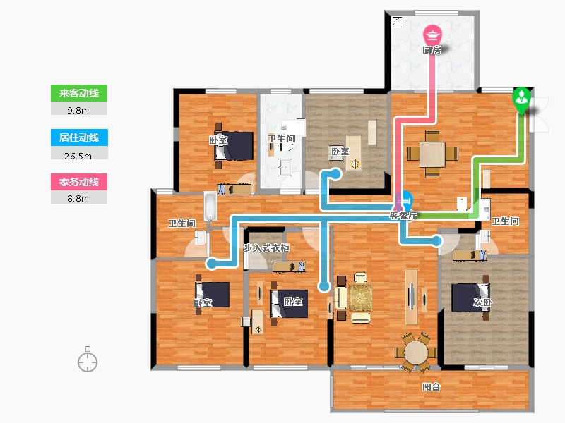 江苏省-宿迁市-名流望府-233.01-户型库-动静线