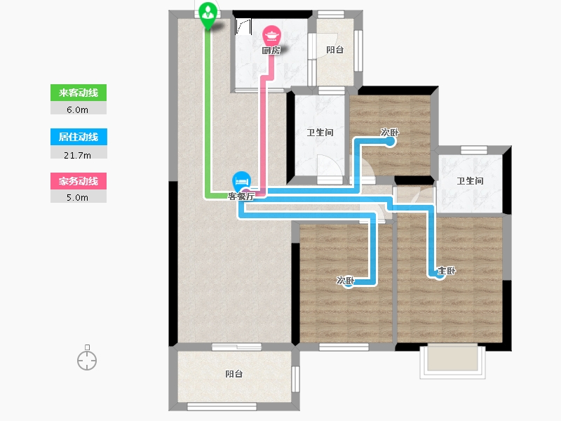 湖南省-长沙市-保利大都汇-83.41-户型库-动静线