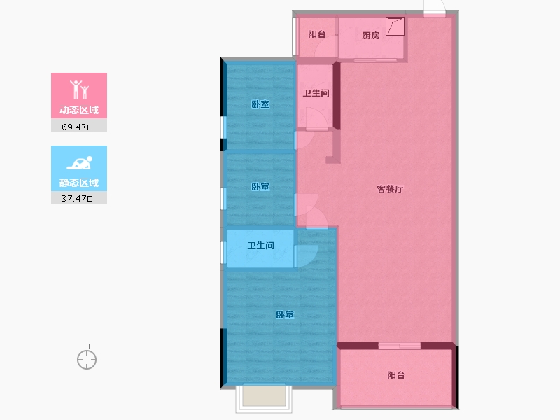 广东省-汕尾市-金尊豪庭-97.06-户型库-动静分区