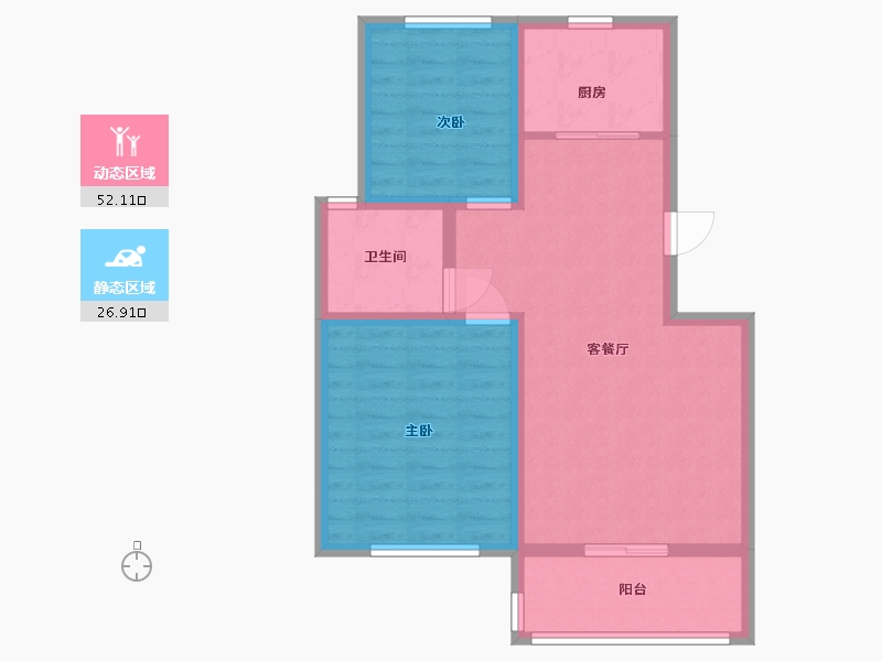 山东省-青岛市-府新苑-70.50-户型库-动静分区