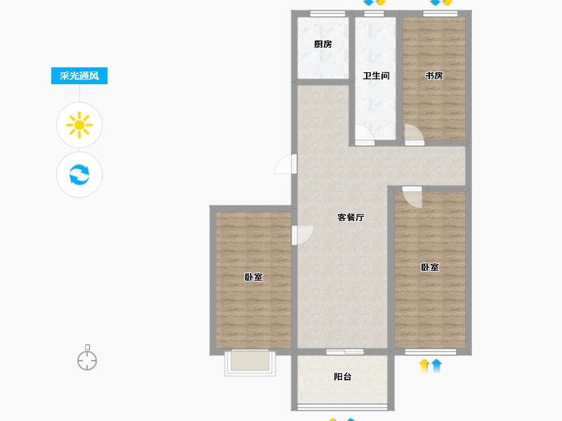 山东省-济宁市-春晓和院-103.51-户型库-采光通风