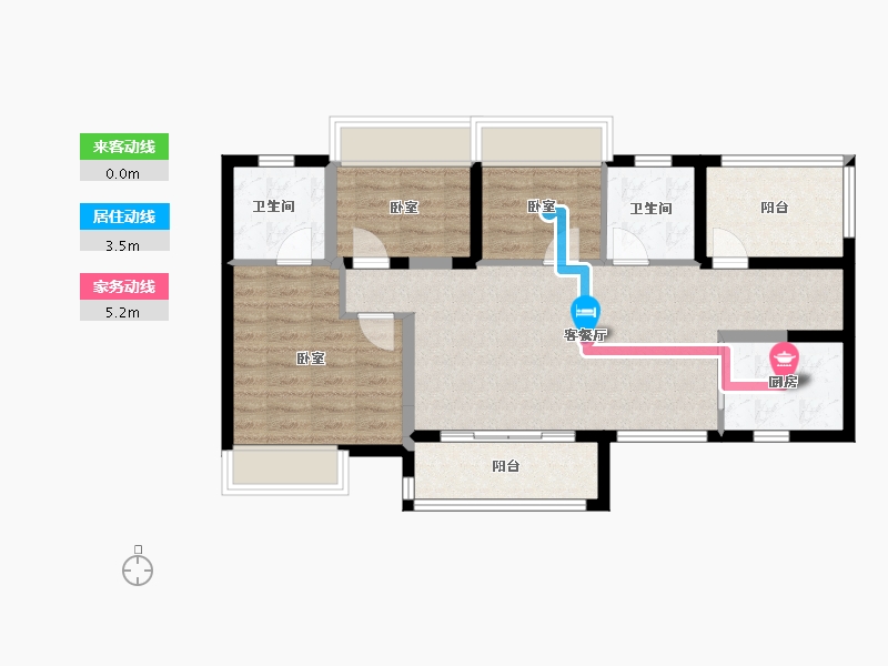 广东省-佛山市-保利时光印象-77.00-户型库-动静线