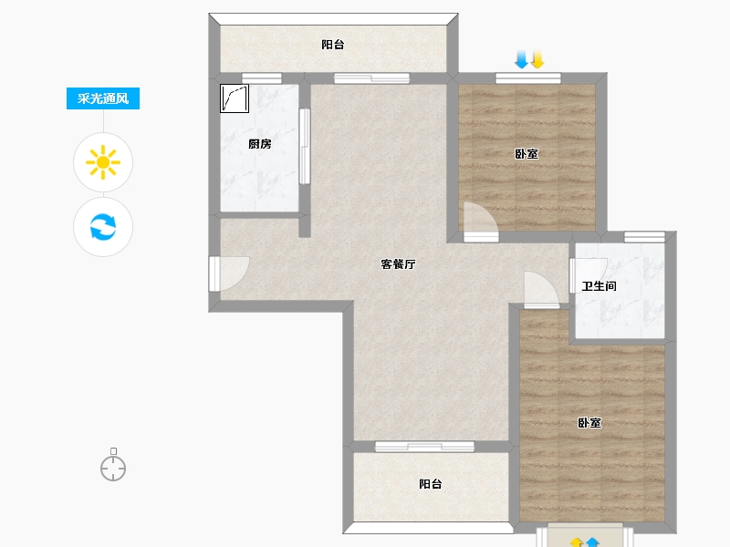 河北省-石家庄市-赫石府-79.16-户型库-采光通风