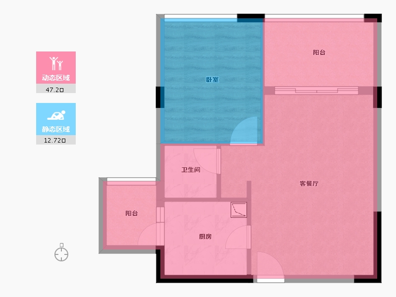 湖南省-衡阳市-银泰红城6~9期-54.00-户型库-动静分区