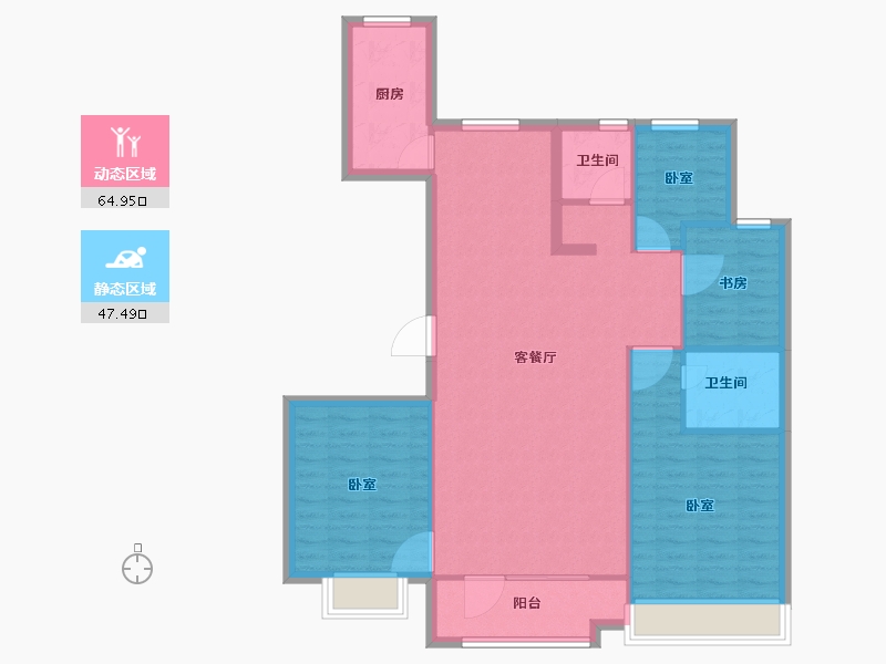 山东省-聊城市-大唐郡-102.44-户型库-动静分区