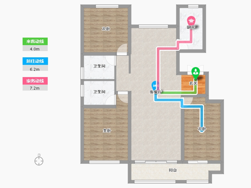 山东省-泰安市-鲁投尚府-104.69-户型库-动静线