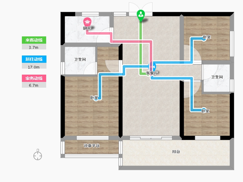 湖南省-岳阳市-金江学府-88.11-户型库-动静线