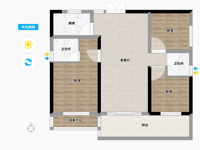 湖南省-岳阳市-金江学府-88.11-户型库-采光通风