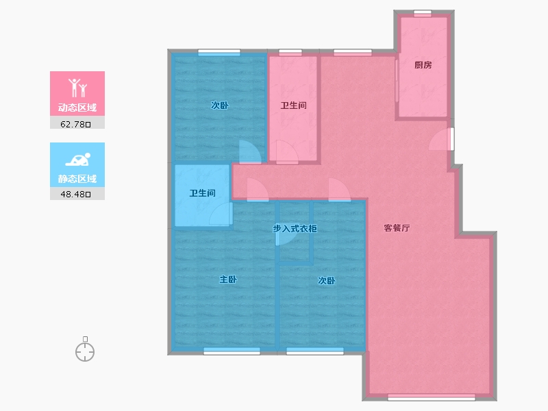 辽宁省-大连市-华润置地广场-102.01-户型库-动静分区