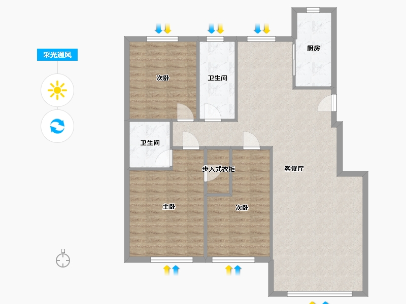 辽宁省-大连市-华润置地广场-102.01-户型库-采光通风