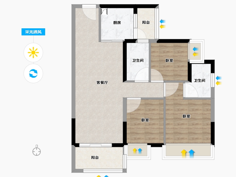 广东省-河源市-十里东岸·江语城-72.01-户型库-采光通风