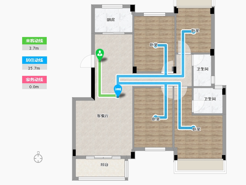 湖南省-衡阳市-衡阳罗马都市-99.22-户型库-动静线