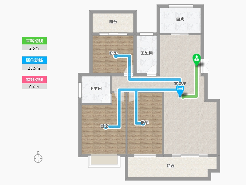 湖南省-衡阳市-金星·湘江雅院-118.85-户型库-动静线