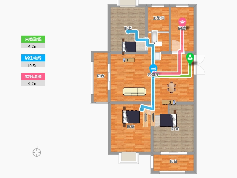 江苏省-宿迁市-格林上郡御苑-106.00-户型库-动静线