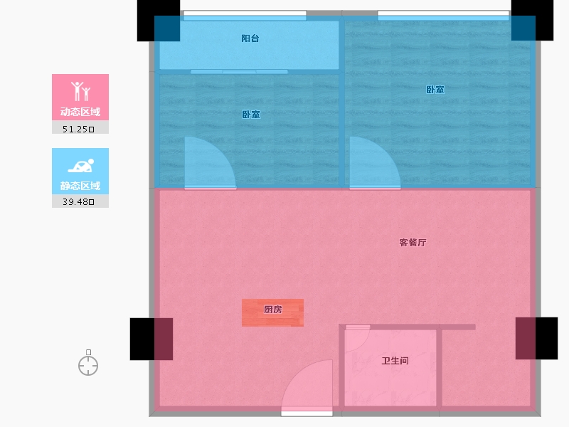 广东省-东莞市-华南茶叶创意园菁英时代-83.00-户型库-动静分区