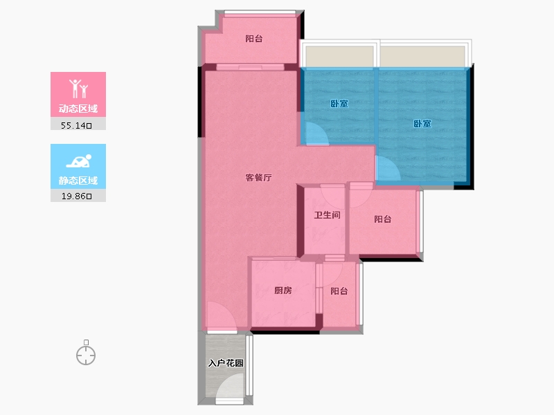 广东省-河源市-十里东岸·江语城-70.00-户型库-动静分区