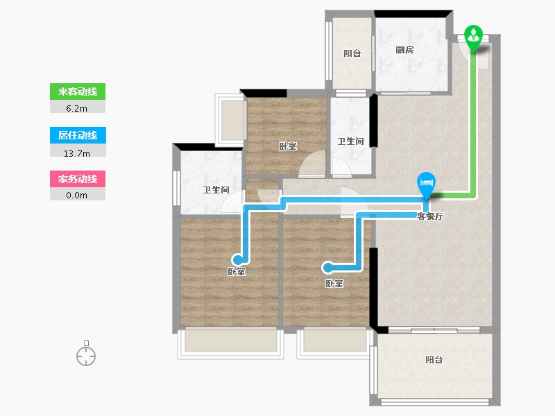 广东省-阳江市-锦峰花园-93.22-户型库-动静线