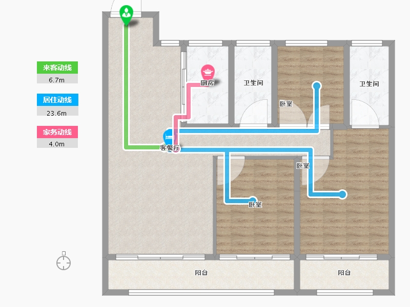 山东省-淄博市-福园-117.00-户型库-动静线