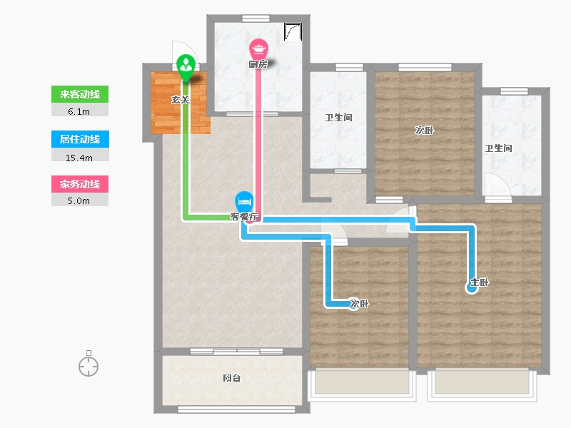 山东省-青岛市-青岛海信依云小镇-113.60-户型库-动静线