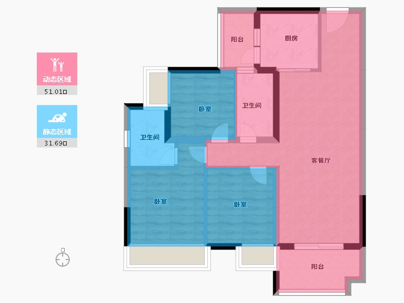 广东省-河源市-十里东岸·江语城-72.99-户型库-动静分区