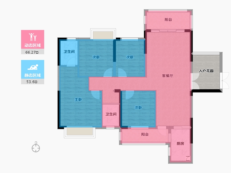 湖南省-湘潭市-银港国际-115.85-户型库-动静分区