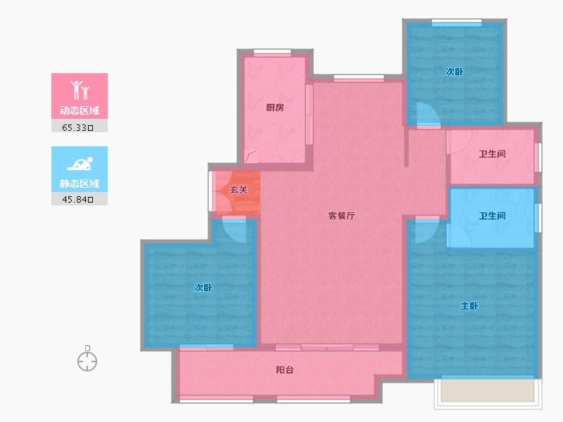 山东省-泰安市-九州唐樾-100.00-户型库-动静分区