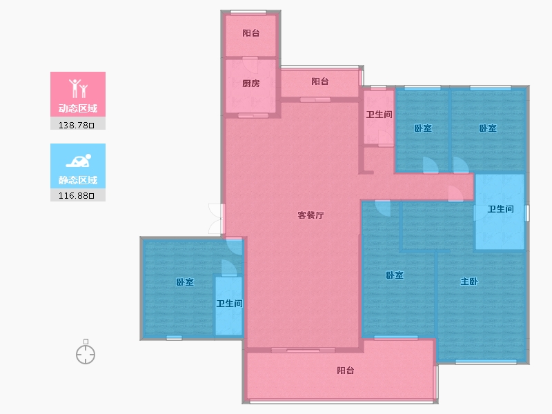 广西壮族自治区-玉林市-博白碧桂园-235.53-户型库-动静分区