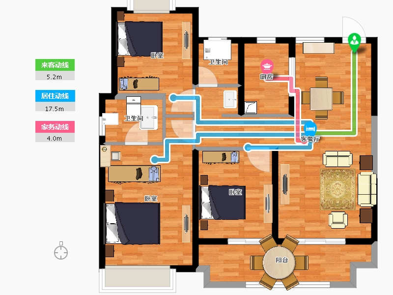 江苏省-宿迁市-华鸿中梁万珑府-96.00-户型库-动静线