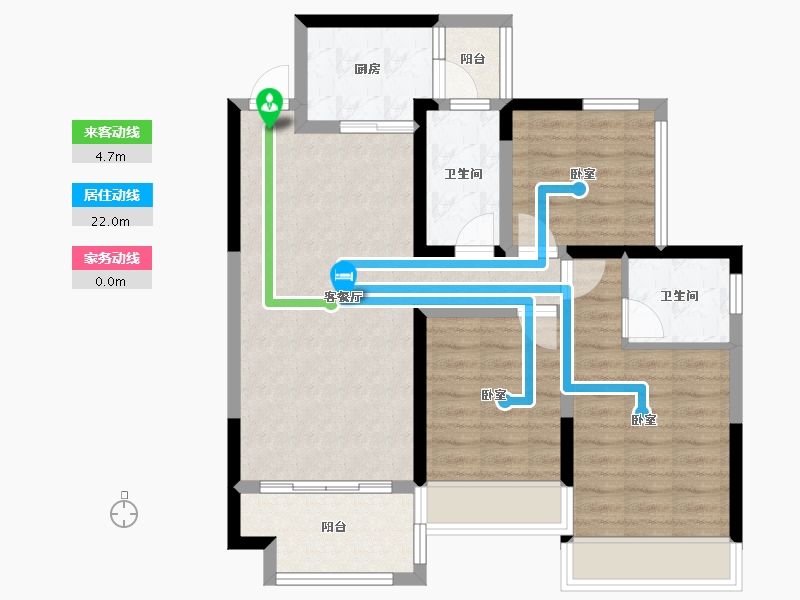 湖南省-衡阳市-中房·美丽白沙-79.09-户型库-动静线