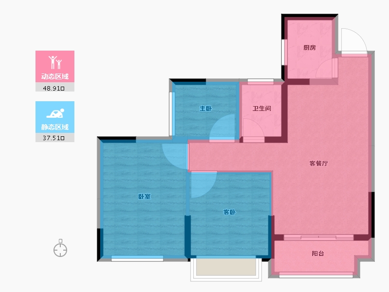 湖南省-常德市-星语林·创客大街-77.43-户型库-动静分区