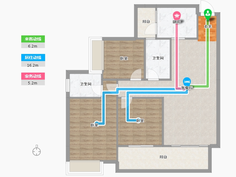 湖南省-邵阳市-香和南方花园-98.70-户型库-动静线