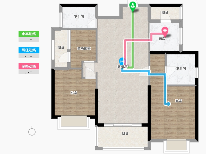 福建省-厦门市-招商卡达凯斯-91.07-户型库-动静线