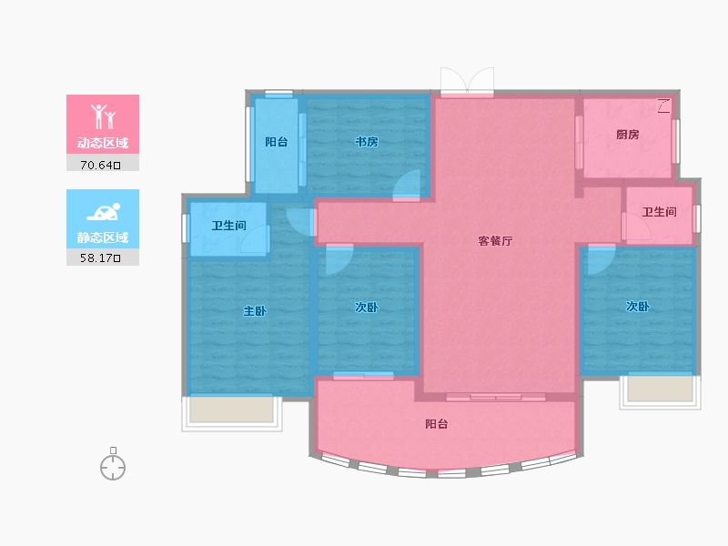 湖南省-湘潭市-银港国际-116.28-户型库-动静分区