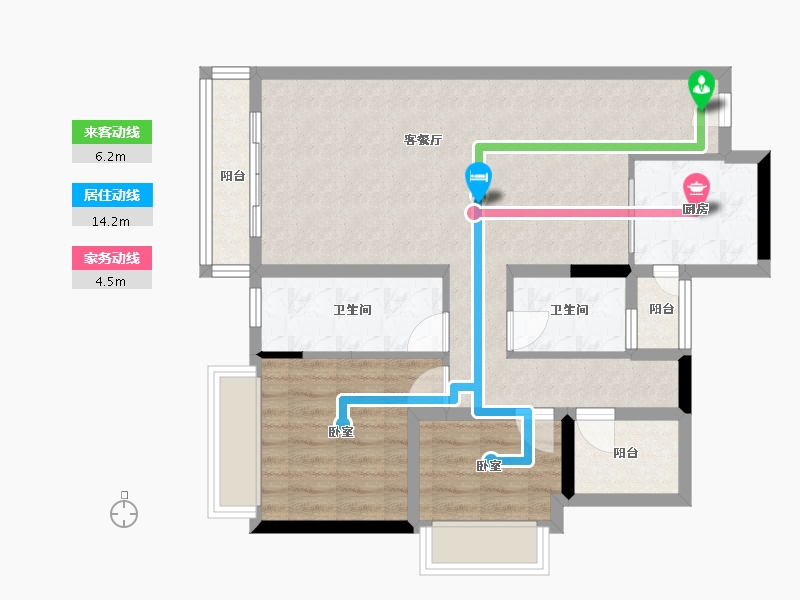 广东省-河源市-龙光玖龙府-77.54-户型库-动静线