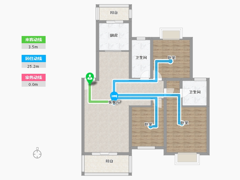 湖北省-孝感市-华隆上城-105.00-户型库-动静线