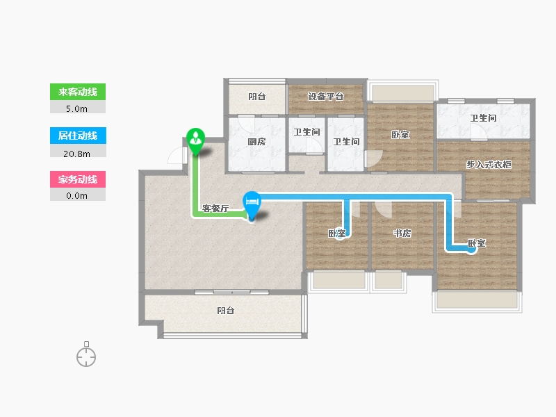 湖南省-衡阳市-胜邦 御景东方-147.03-户型库-动静线