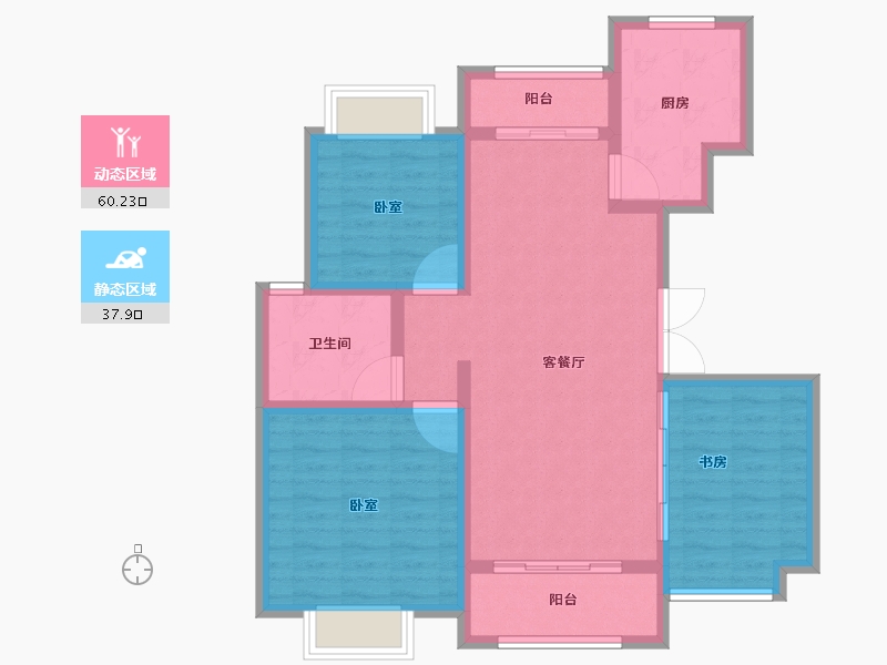 山东省-淄博市-自在庄园-88.00-户型库-动静分区